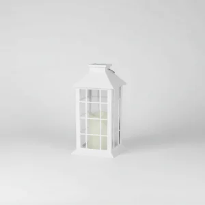 White Battery Operated Lantern